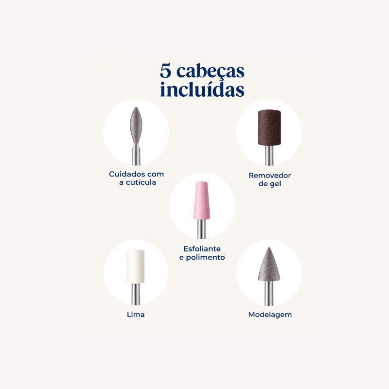 Lima de Unhas Elétrica e Removedor de Calosidades