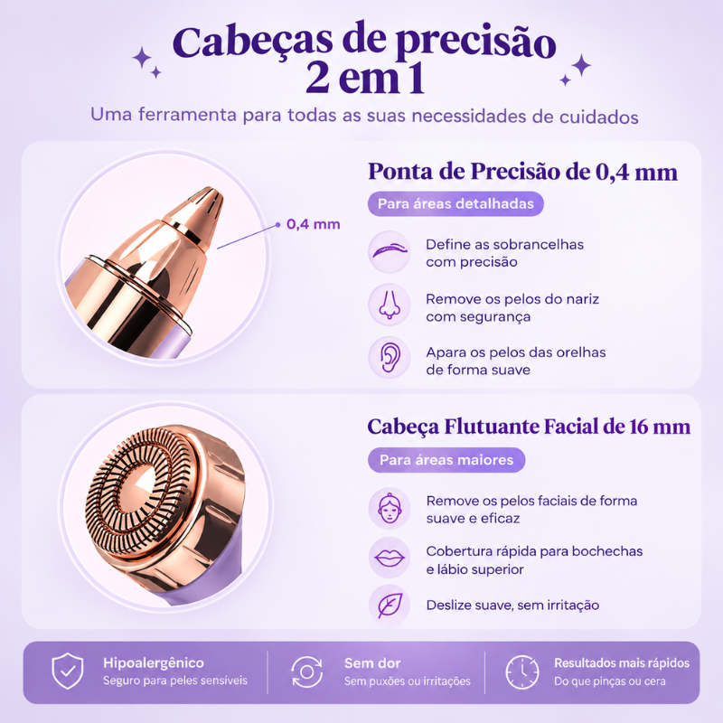 Aparador 2 em 1 para rosto e sobrancelhas
