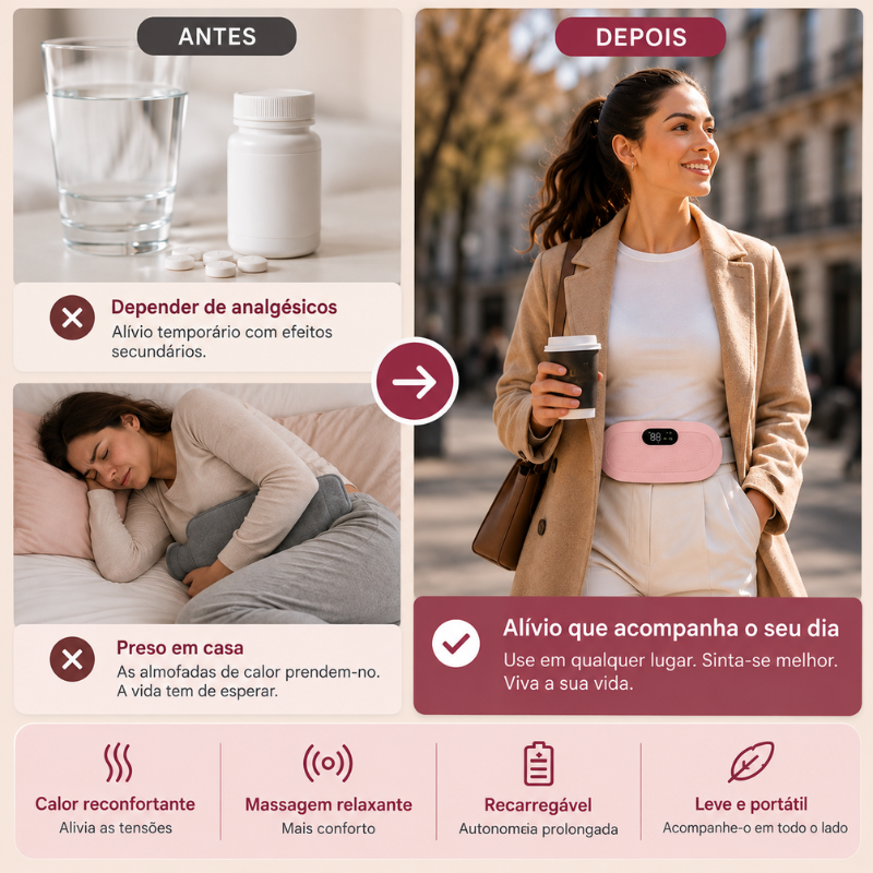 Coreva™ - Almofada térmica para o alívio das cólicas menstruais
