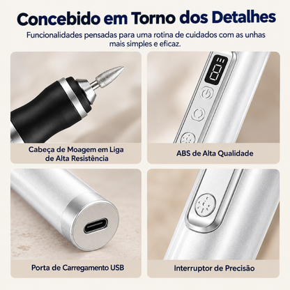 Lima de Unhas Elétrica e Removedor de Calosidades