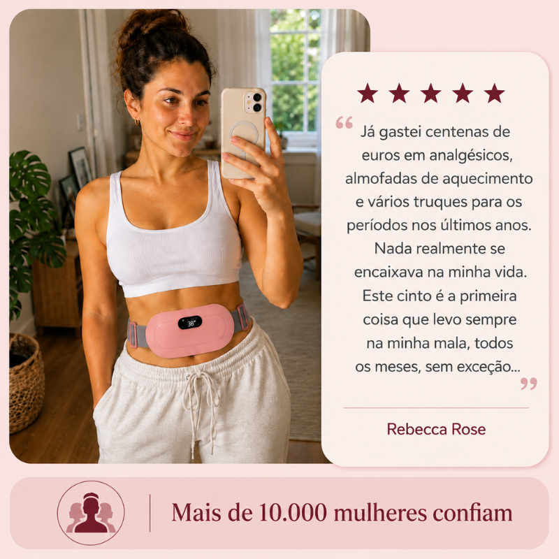 Coreva™ - Almofada térmica para o alívio das cólicas menstruais