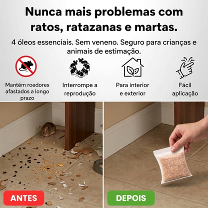 Sacos Repelentes para Ratos, Ratazanas e Martas