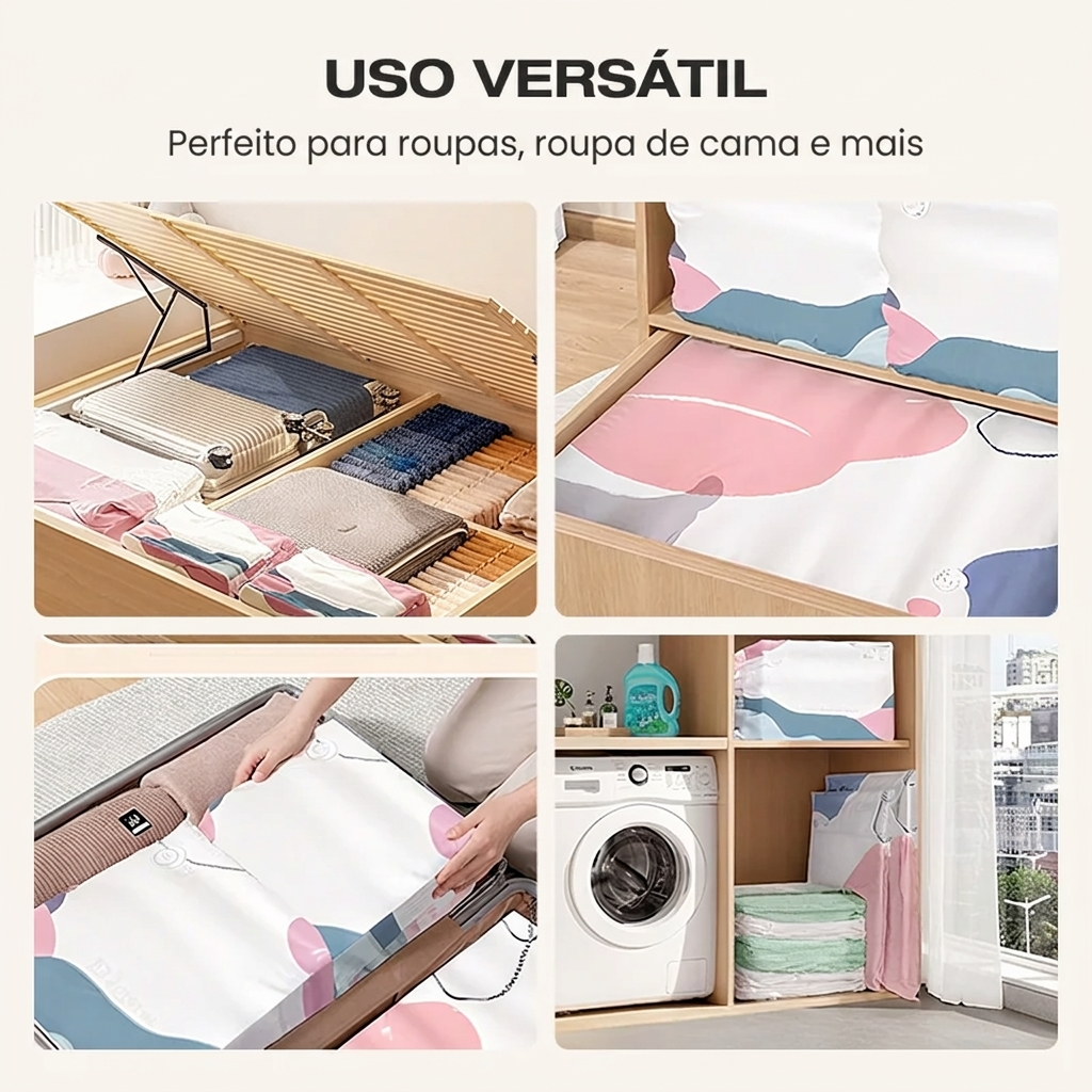 ⏳ Oferta limitada 🔥 - Sacos de vácuo sem bomba, tamanho grande☀