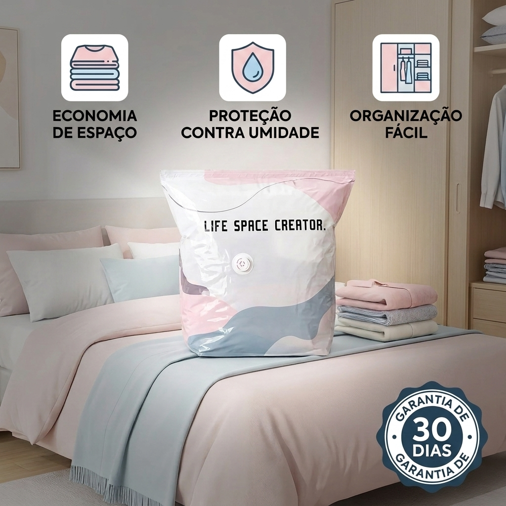 ⏳ Oferta limitada 🔥 - Sacos de vácuo sem bomba, tamanho grande☀